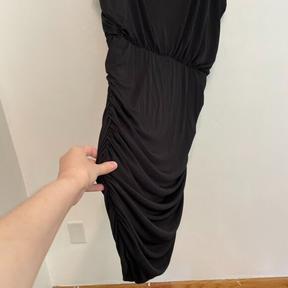 TORRID 2 Plus Size Mini Studio Knit Ruched Dress Black Blouson Sheath Sexy Party - Picture 8 of 15